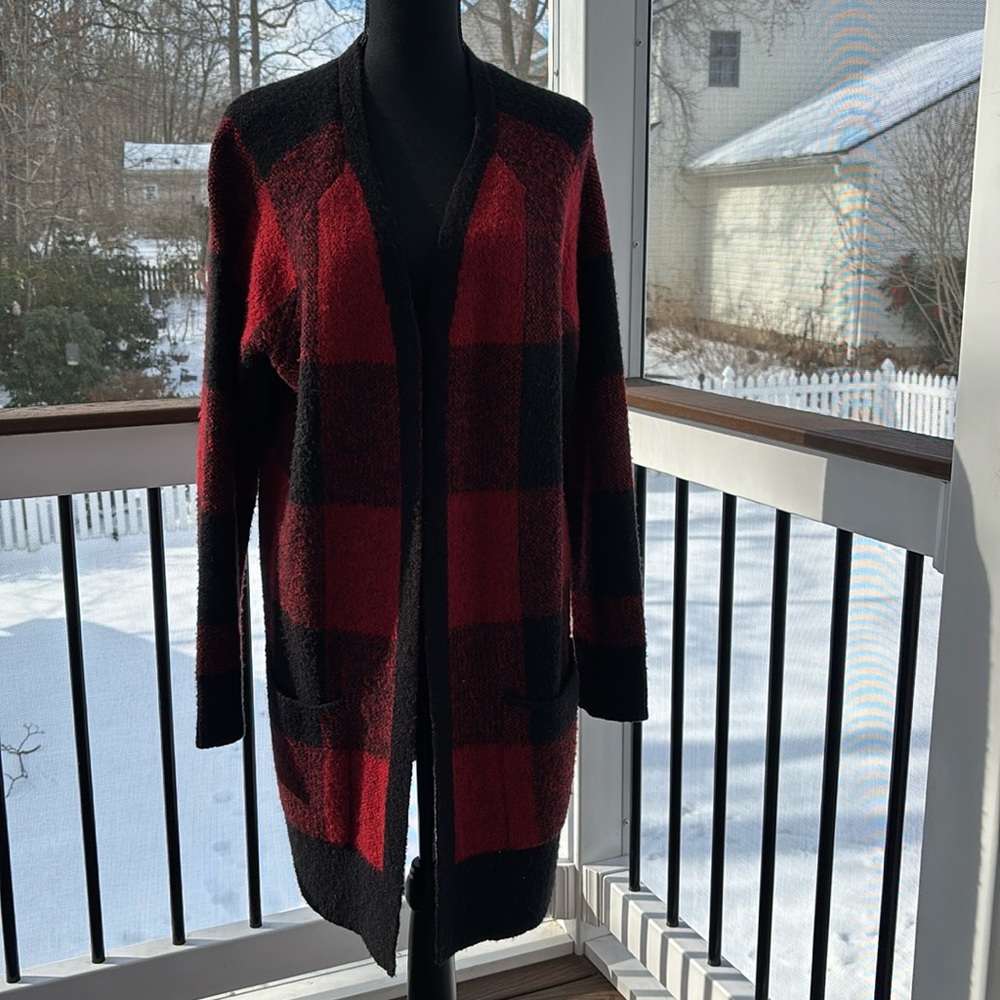 Lucky Brand Buffalo Plaid Cardigan